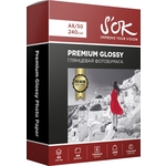 Фотобумага S'OK Premium глянцевая, А6, 240г/м2, 50 листов (SA6240050G)