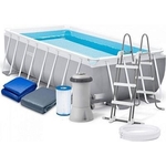 Каркасный бассейн Intex 26792 Prism Frame 488х244х107см, 10874л, фил.-насос 3785л/ч, лестница, тент, подстилка