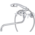 Смеситель для ванны Kaiser Crystal с душем, хром (28155)