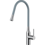 Смеситель для кухни Omoikiri Yatomi BN-GR гибкий излив, сталь/серый (4994251)