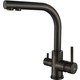 Смеситель для кухни Paulmark Essen с подключением фильтра, вороненая сталь (Es213011-GM)