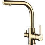 Смеситель для кухни Paulmark Essen с подключением фильтра, золото (Es213011-G)