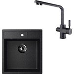 Кухонная мойка и смеситель Ulgran U-406 Kaiser Decor под фильтр (U-406-308, 40144-2)