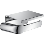 Держатель туалетной бумаги Rush Flores с крышкой, хром (FL08111B)