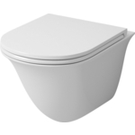 Унитаз подвесной безободковый Grossman с сиденьем микролифт, белый (GR-4412S)