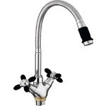 Смеситель для кухни Fashun черный/хром (A43127-7)