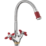 Смеситель для кухни Fashun красный/хром (A43127-10)