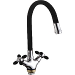 Смеситель для кухни Fashun черный/хром (A44127-7)