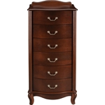 Комод Мебелик Джульетта узкий, орех, 6 ящиков