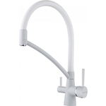 Смеситель для кухни Paulmark Sigen с подключением фильтра, белый (Si213111-431TW)