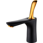 Смеситель для раковины D&K Venice-Baciano черный/золото (DA1032159)