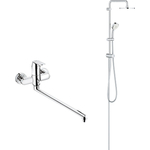 Смеситель для ванны Grohe Eurosmart Cosmopolitan с душевым гарнитуром, хром (32847000, 27394002)