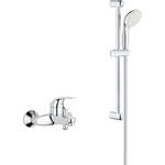 Смеситель для ванны Grohe Euroeco с душевым гарнитуром, хром (32743000, 27853001)