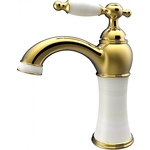 Смеситель для раковины Kaiser Retro золото/белый (31411)