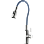 Смеситель для кухни Lemark Expert с гибким изливом, серый (LM5082S-Gray)