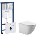 Комплект унитаза Vincea Globo с инсталляцией, кнопкой и сиденьем микролифт (VT1-14, 38775001)