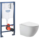 Комплект унитаза Vincea Globo с инсталляцией, кнопкой и сиденьем микролифт (VT1-14, 38772001)