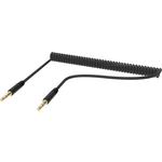 Аудио кабель Ritmix RCC-248 Black Spring 3,5 мм - 3,5 мм с пружинным проводом. Длина 1 метр.