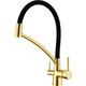 Смеситель для кухни Paulmark Siegen с гибким изливом, золото (Si213111-G)