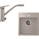 Кухонная мойка и смеситель Ulgran U-406 песочный (U-406-302, U-010-302)