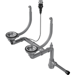 Сифон для кухонной мойки Omoikiri WK-2-R-A IN с клапаном автомат, нержавеющая сталь (4956506)