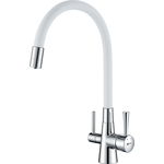 Смеситель для кухни Lemark Comfort под фильтр, хром/белый (LM3075C-White)