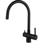 Смеситель для кухни Paulmark Heller с подключением фильтра, антрацит (He213218-401)