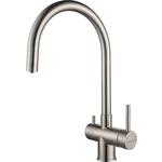 Смеситель для кухни Paulmark Heller с подключением фильтра, брашированная сталь (He213218-SS)