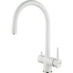 Смеситель для кухни Paulmark Heller с подключением фильтра, матовый белый (He213218-431)