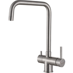 Смеситель для кухни Paulmark Wetter с подключением фильтра, нержавеющая сталь (We213030-SS)