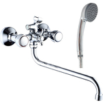 Смеситель для ванны Haiba HB09 универсальный, хром (HB2209)