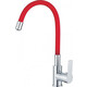 Смеситель для кухни Haiba HB112-6 гибкий излив, хром/красный (HB70112-6)