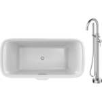 Акриловая ванна Jacob Delafon Elite 180x85 со смесителем, на ножках (E6D034-00, F7514100)