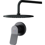 Смеситель для душа Am.Pm X-Joy с верхним душем 220 мм, черный матовый (FB85A2R002)