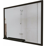 Зеркало Grossman Лофт 90х70 с полкой, черное (209001)