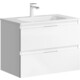 Тумба под раковину Aqwella Accent 75 2 ящика, белый (ACC0175W)