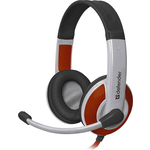 Гарнитура Defender Warhead G-120 красный + белый, кабель 2 м (64098)