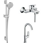 Комплект смесителей Hansgrohe Logis с душевым гарнитуром (71400000, 71131000, 26275000)