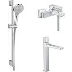 Комплект смесителей Hansgrohe Metropol с душевым гарнитуром, хром (32540000, 32572000, 26275000)