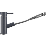 Смеситель для кухни Ulgran U-009 с выдвижным изливом, антрацит (U-009-343)