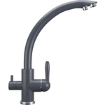 Смеситель для кухни Ulgran U-017 с подключением к фильтру, антрацит (U-017-343)