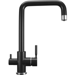 Смеситель для кухни Ulgran U-019 с подключением к фильтру, ультра-черный (U-019-344)