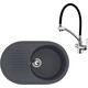 Кухонная мойка и смеситель Ulgran U-107-343 антрацит, Lemark Comfort LM3070C