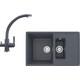 Кухонная мойка и смеситель Ulgran U-205-343, U-017-343 антрацит