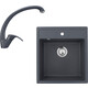 Кухонная мойка и смеситель Ulgran U-406-343, U-007-343 антрацит