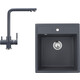 Кухонная мойка и смеситель Ulgran U-406-343, U-016-343 антрацит