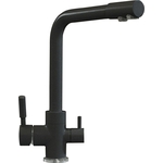 Смеситель для кухни Tolero высокий Дуо под фильтр, №911 черный (627635)