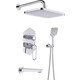 Душевая система Lemark Prizma с изливом, лейка 3 режима (LM3922C)