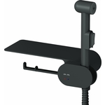 Смеситель для душа Am.Pm Like с гигиеническим душем, держатель туалетной бумаги, черный (F0202622)