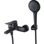 Смеситель для ванны Lemark Bronx с душем, черный (LM3714BL)